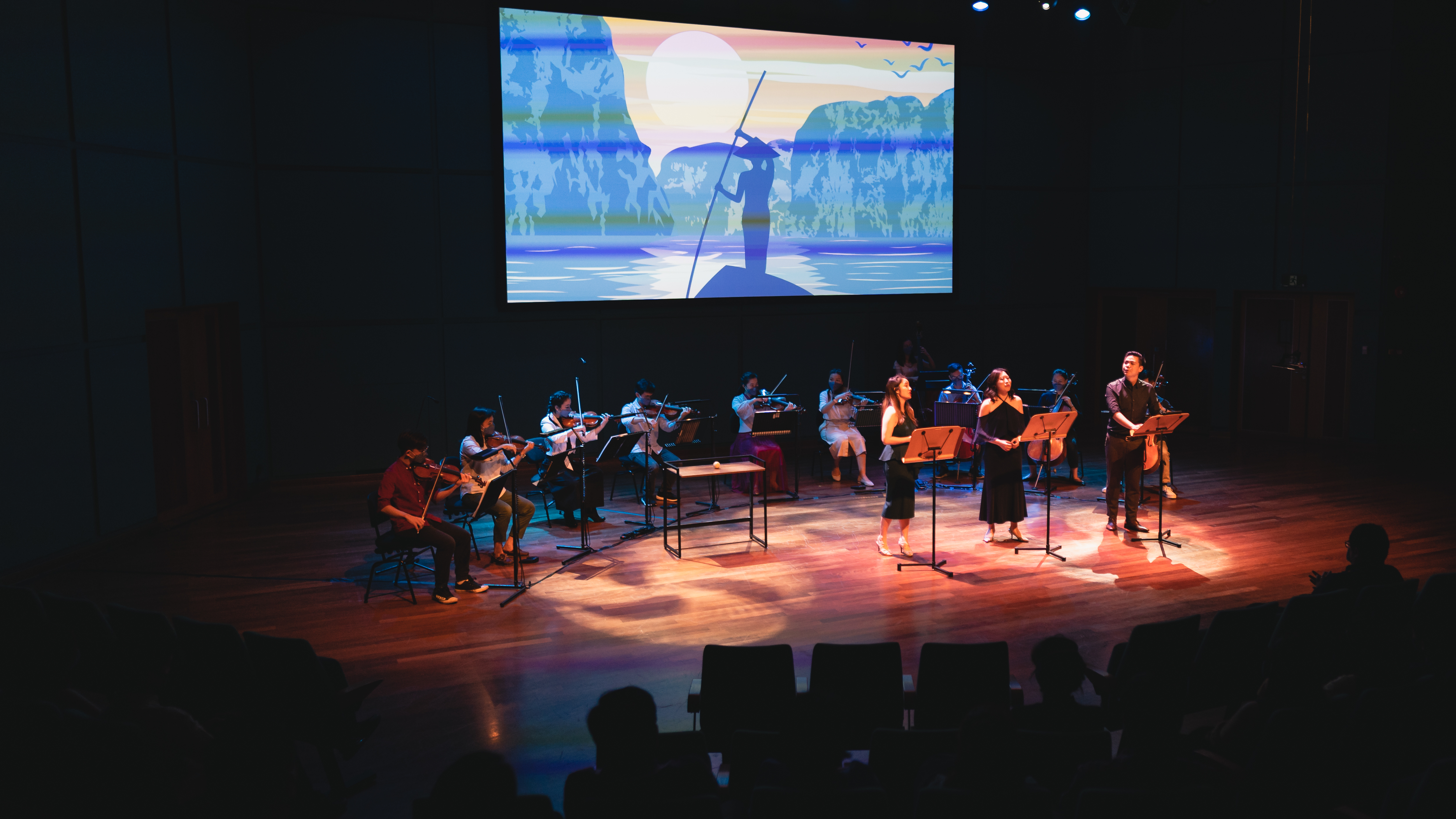 Tung Hei, Luo Man, Joseph, Zachary and Royce performing in the concert 'What I Want to Say' stage photo